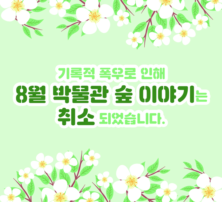 8월 박물관 숲 이야기 취소 안내